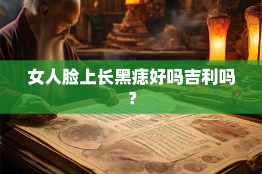 女人脸上长黑痣好吗吉利吗? 女人脸上长黑痣好吗吉利吗?