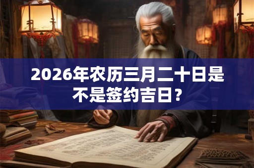 2026年农历三月二十日是不是签约吉日？