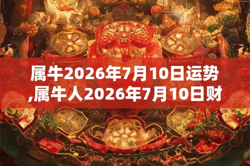 属牛2026年7月10日运势,属牛人2026年7月10日财运,生肖牛2026年7月10日运势