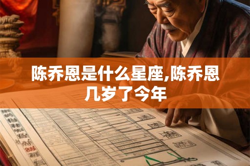 陈乔恩是什么星座,陈乔恩几岁了今年