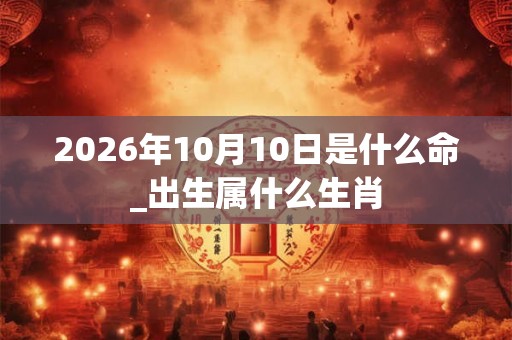 2026年10月10日是什么命_出生属什么生肖