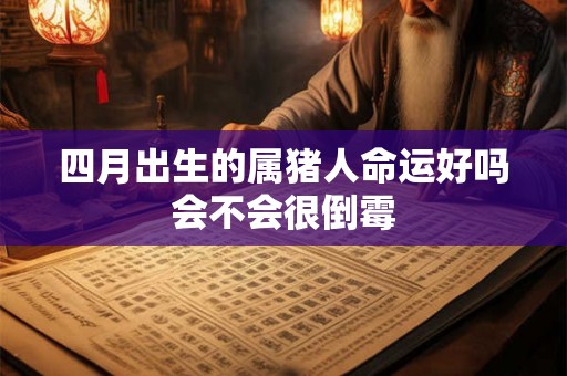 四月出生的属猪人命运好吗会不会很倒霉