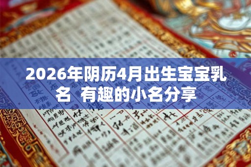 2026年阴历4月出生宝宝乳名  有趣的小名分享