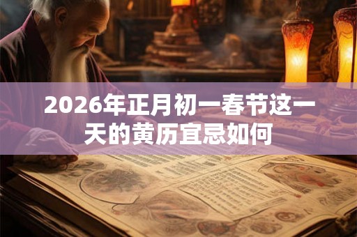 2026年正月初一春节这一天的黄历宜忌如何