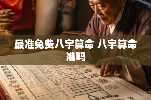 最准免费八字算命 八字算命准吗