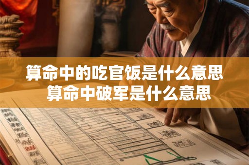 算命中的吃官饭是什么意思  算命中破军是什么意思
