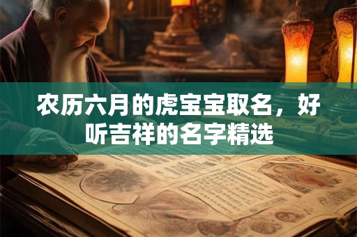 农历六月的虎宝宝取名，好听吉祥的名字精选
