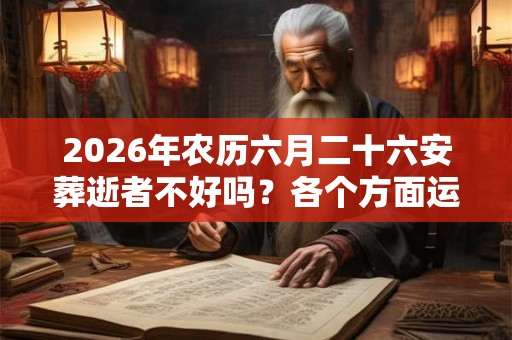 2026年农历六月二十六安葬逝者不好吗？各个方面运程好吗？