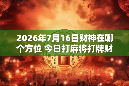 2026年7月16日财神在哪个方位 今日打麻将打牌财运方位！