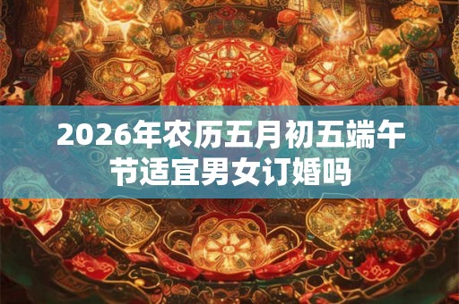 2026年农历五月初五端午节适宜男女订婚吗