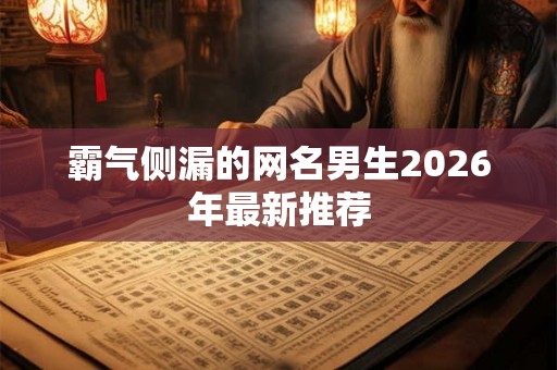 霸气侧漏的网名男生2026年最新推荐 霸气侧漏的网名男生2026年最新推荐