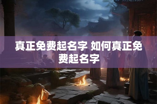 真正免费起名字 如何真正免费起名字 真正免费起名字 如何真正免费起名字