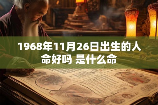 1968年11月26日出生的人命好吗 是什么命