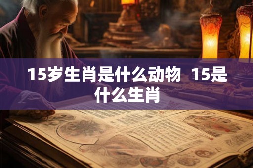 15岁生肖是什么动物  15是什么生肖