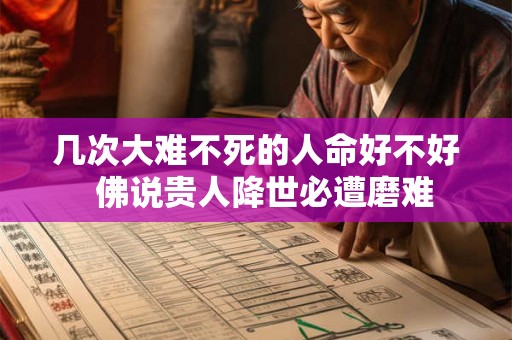 几次大难不死的人命好不好  佛说贵人降世必遭磨难