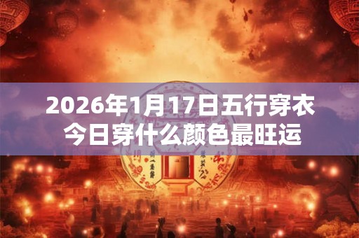 2026年1月17日五行穿衣 今日穿什么颜色最旺运
