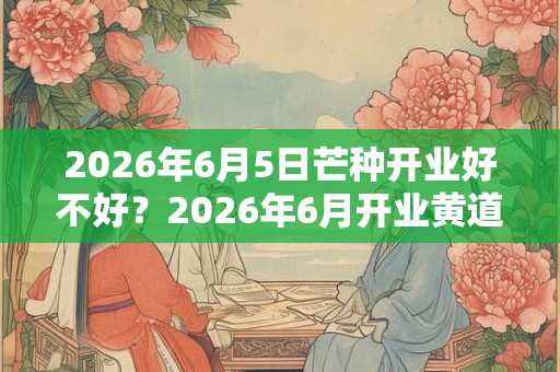 2026年6月5日芒种开业好不好？2026年6月开业黄道吉日？