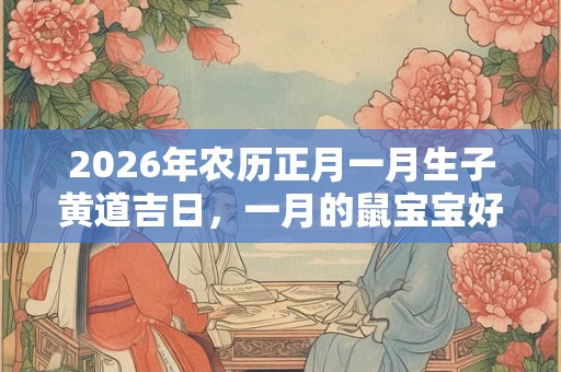 2026年农历正月一月生子黄道吉日，一月的鼠宝宝好不好？