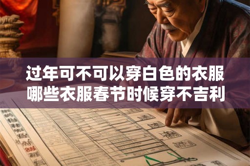 过年可不可以穿白色的衣服哪些衣服春节时候穿不吉利