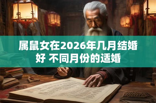 属鼠女在2026年几月结婚好 不同月份的适婚