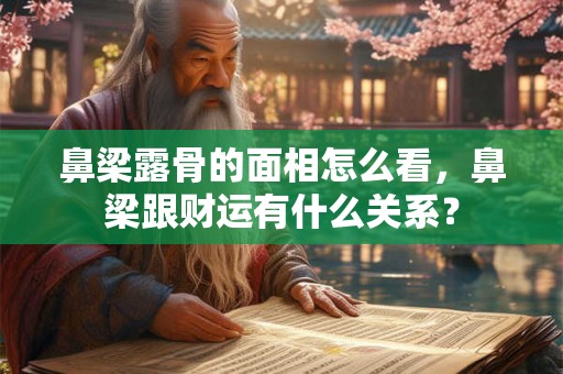 鼻梁露骨的面相怎么看，鼻梁跟财运有什么关系？