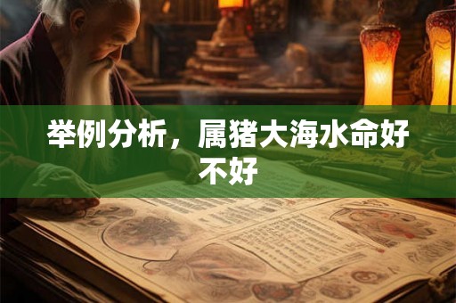 举例分析，属猪大海水命好不好