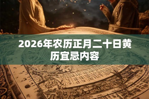 2026年农历正月二十日黄历宜忌内容 2026年农历正月二十日黄历宜忌内容