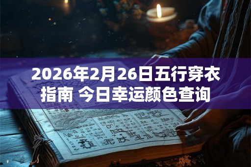 2026年2月26日五行穿衣指南 今日幸运颜色查询 2026年2月26日五行穿衣指南 今日幸运颜色查询