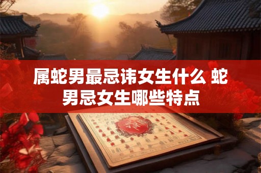 属蛇男最忌讳女生什么 蛇男忌女生哪些特点