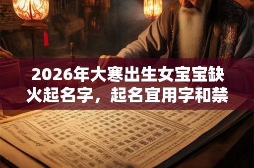 2026年大寒出生女宝宝缺火起名字，起名宜用字和禁忌是什么