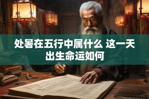 处暑在五行中属什么 这一天出生命运如何