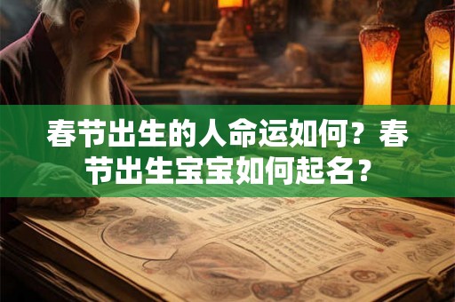 春节出生的人命运如何？春节出生宝宝如何起名？