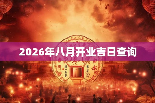 2026年八月开业吉日查询