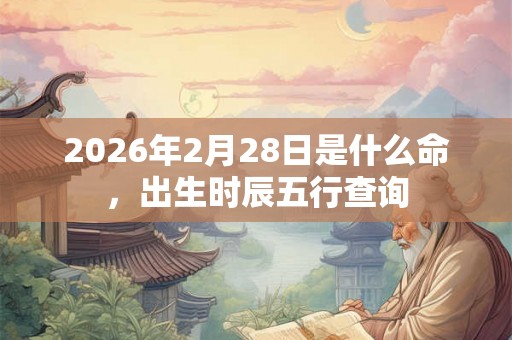 2026年2月28日是什么命，出生时辰五行查询