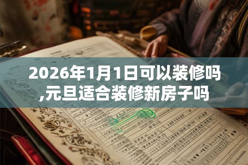 2026年1月1日可以装修吗,元旦适合装修新房子吗