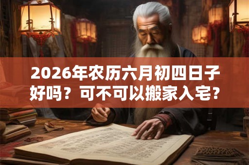 2026年农历六月初四日子好吗？可不可以搬家入宅？