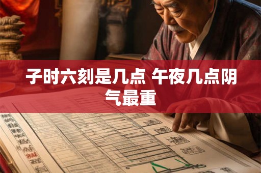 子时六刻是几点 午夜几点阴气最重