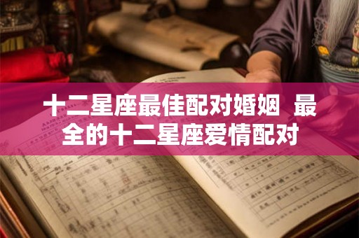 十二星座最佳配对婚姻  最全的十二星座爱情配对