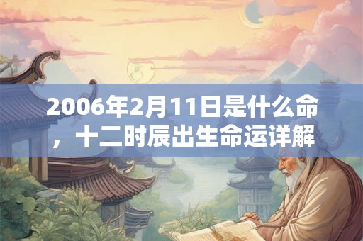 2006年2月11日是什么命,十二时辰出生命运详解 2006年2月11日是什么命,十二时辰出生命运详解