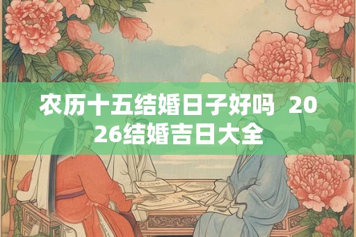农历十五结婚日子好吗 2026结婚吉日大全 农历十五结婚日子好吗 2026结婚吉日大全