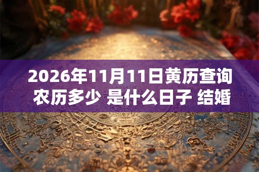 2026年11月11日黄历查询 农历多少 是什么日子 结婚吉时