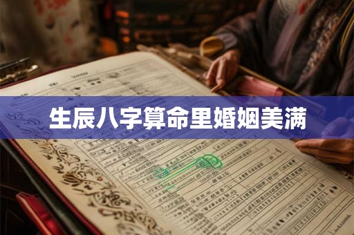 生辰八字算命里婚姻美满
