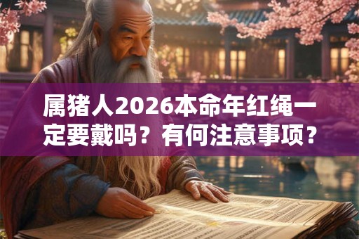 属猪人2026本命年红绳一定要戴吗？有何注意事项？