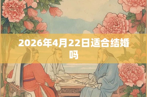 2026年4月22日适合结婚吗