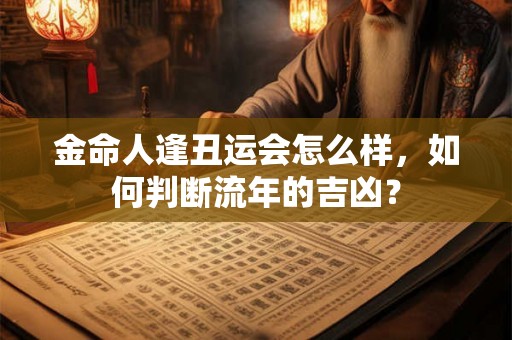 金命人逢丑运会怎么样，如何判断流年的吉凶？