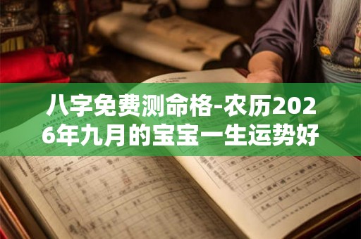 八字免费测命格-农历2026年九月的宝宝一生运势好不好