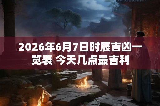 2026年6月7日时辰吉凶一览表 今天几点最吉利