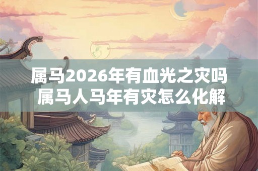 属马2026年有血光之灾吗 属马人马年有灾怎么化解