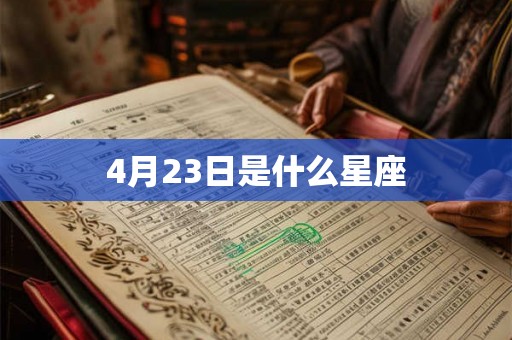 4月23日是什么星座