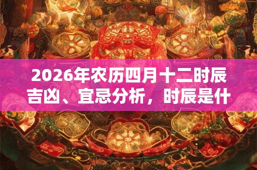 2026年农历四月十二时辰吉凶、宜忌分析，时辰是什么意思？